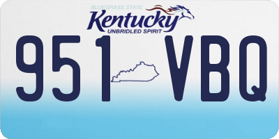 KY license plate 951VBQ