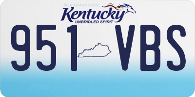 KY license plate 951VBS