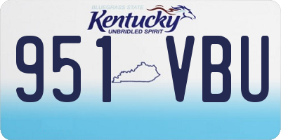 KY license plate 951VBU