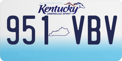 KY license plate 951VBV