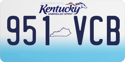 KY license plate 951VCB