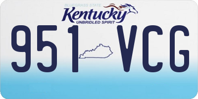 KY license plate 951VCG
