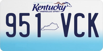 KY license plate 951VCK