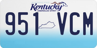 KY license plate 951VCM
