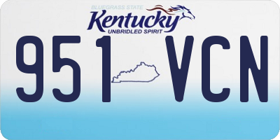 KY license plate 951VCN