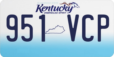 KY license plate 951VCP