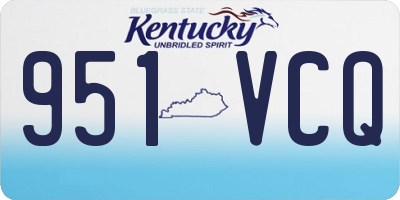 KY license plate 951VCQ