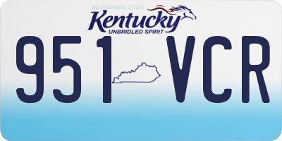 KY license plate 951VCR