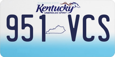 KY license plate 951VCS