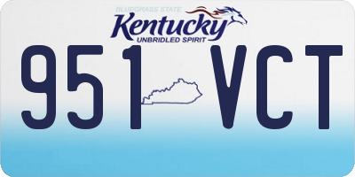 KY license plate 951VCT