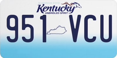 KY license plate 951VCU