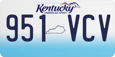 KY license plate 951VCV