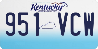 KY license plate 951VCW