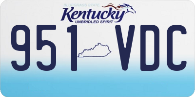 KY license plate 951VDC