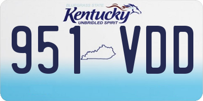 KY license plate 951VDD
