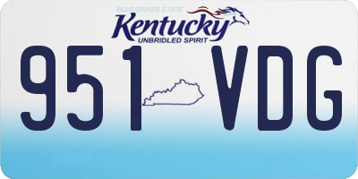 KY license plate 951VDG