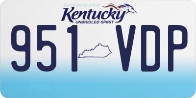 KY license plate 951VDP