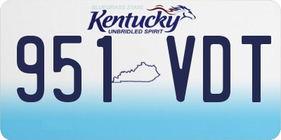 KY license plate 951VDT