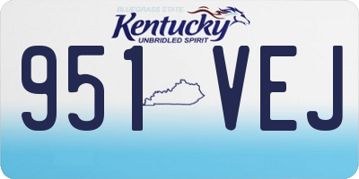 KY license plate 951VEJ