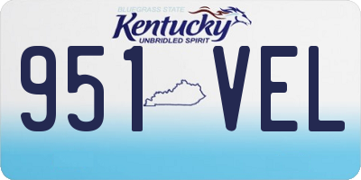 KY license plate 951VEL