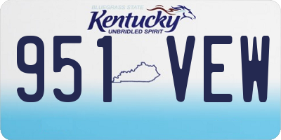 KY license plate 951VEW