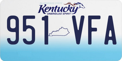 KY license plate 951VFA