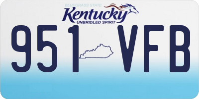 KY license plate 951VFB