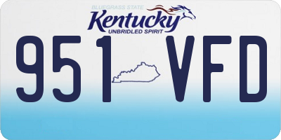 KY license plate 951VFD