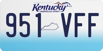 KY license plate 951VFF