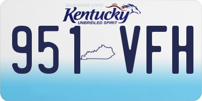 KY license plate 951VFH