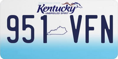 KY license plate 951VFN