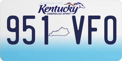 KY license plate 951VFO