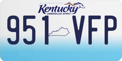 KY license plate 951VFP