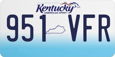 KY license plate 951VFR