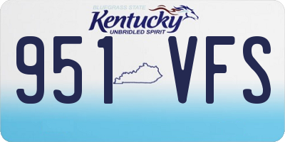 KY license plate 951VFS