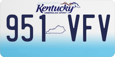 KY license plate 951VFV