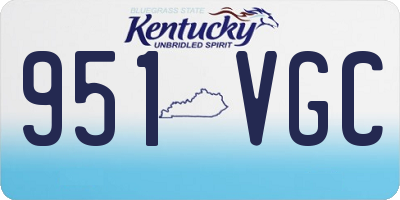 KY license plate 951VGC