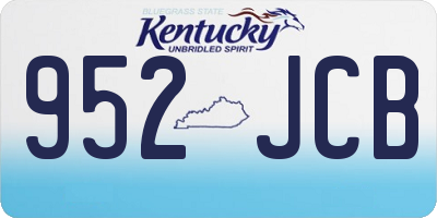 KY license plate 952JCB