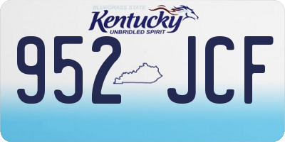 KY license plate 952JCF