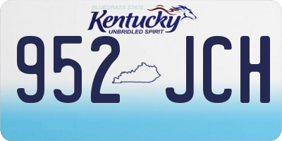 KY license plate 952JCH