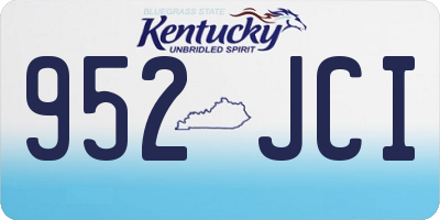 KY license plate 952JCI