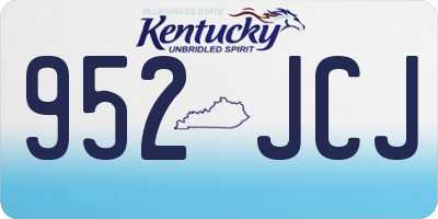 KY license plate 952JCJ