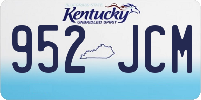 KY license plate 952JCM