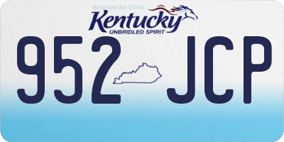 KY license plate 952JCP