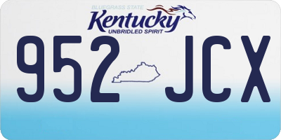 KY license plate 952JCX