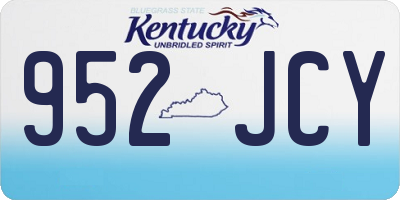 KY license plate 952JCY