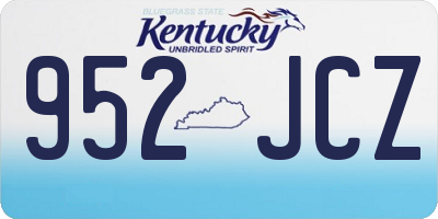 KY license plate 952JCZ