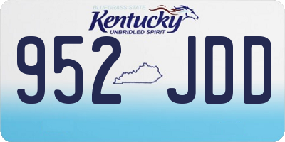 KY license plate 952JDD