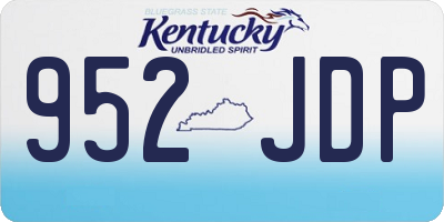 KY license plate 952JDP