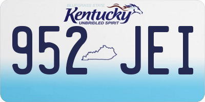 KY license plate 952JEI